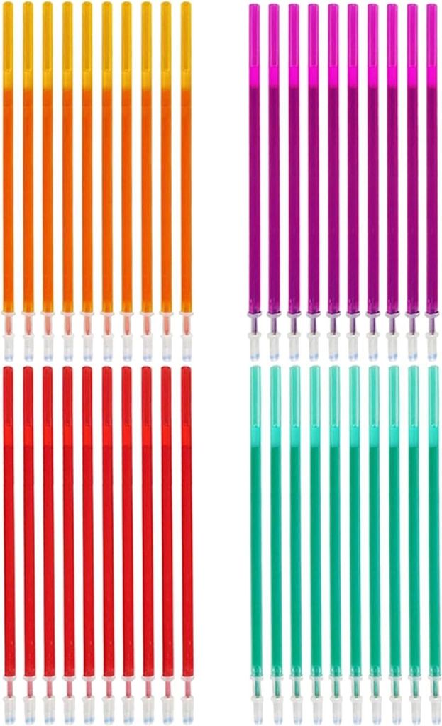 40 Stück ausradierbare Tintenpatronen Farbe 0,35 mm Nachfüllung für ausradierbare Gelstifte Rollerball-Patronen für Studenten Schrein Schulbeda...