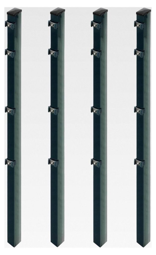 4 Pfosten zum Einbetonieren für Mattenhöhe 100/103 cm | 6x4x160 cm | Anthrazit