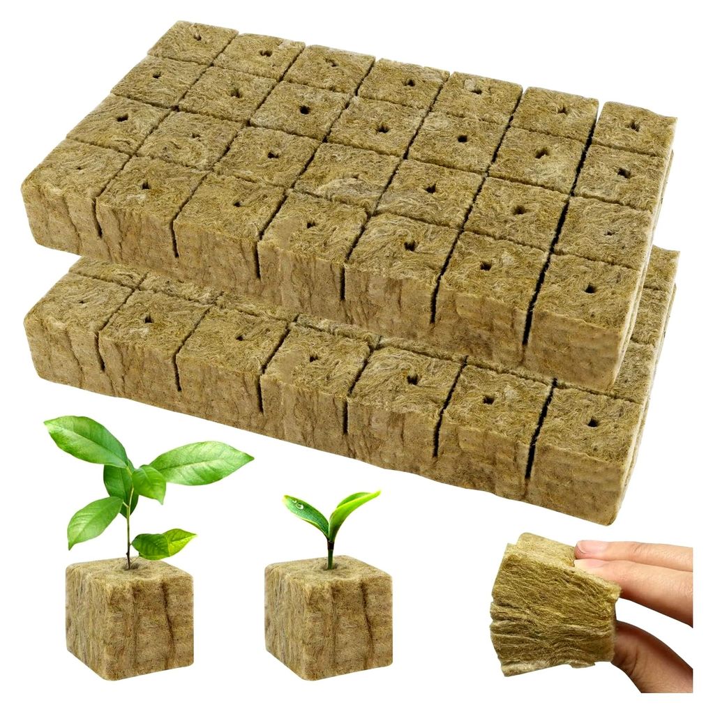 Steinwolle Anzuchtwürfel 56 Stück 4x4x4 cm für Pflanzen