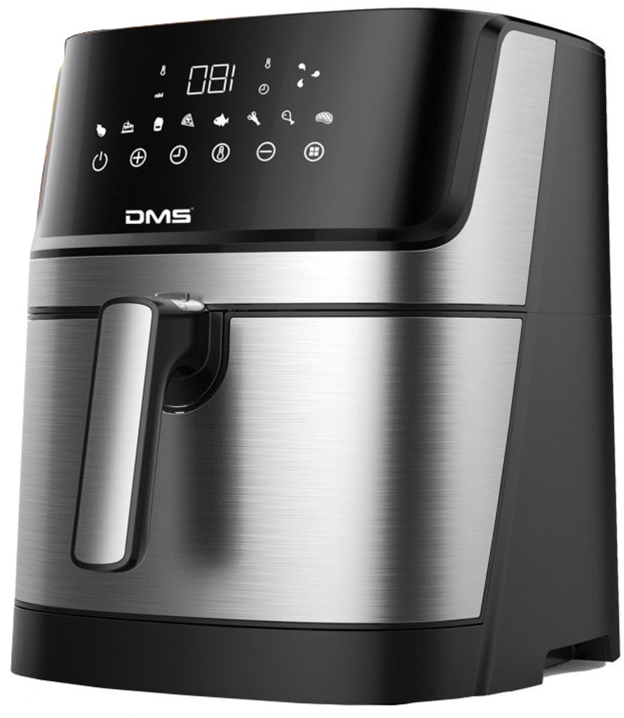 Heißluftfritteuse Airfryer ohne Öl - Silber/Schwarz, XXL Produktbild 