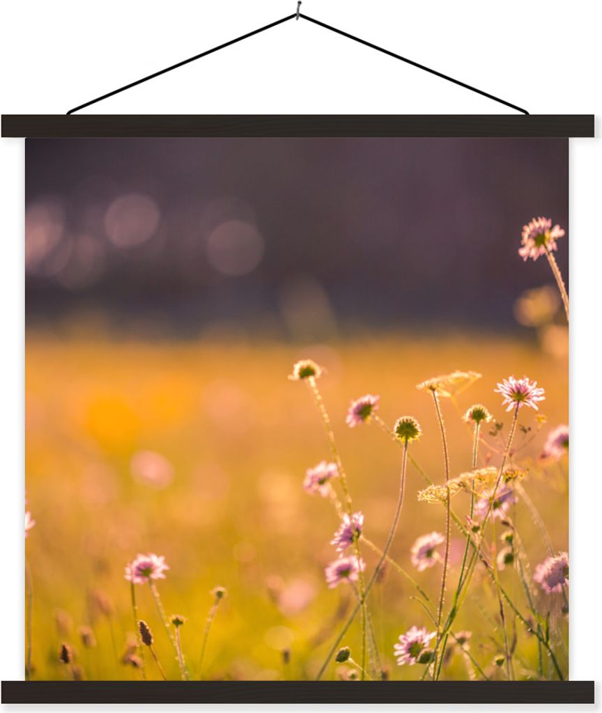 MuchoWow® Textilposter Blumen - Hell - Rosa 120x120 cm mit Produktbild 