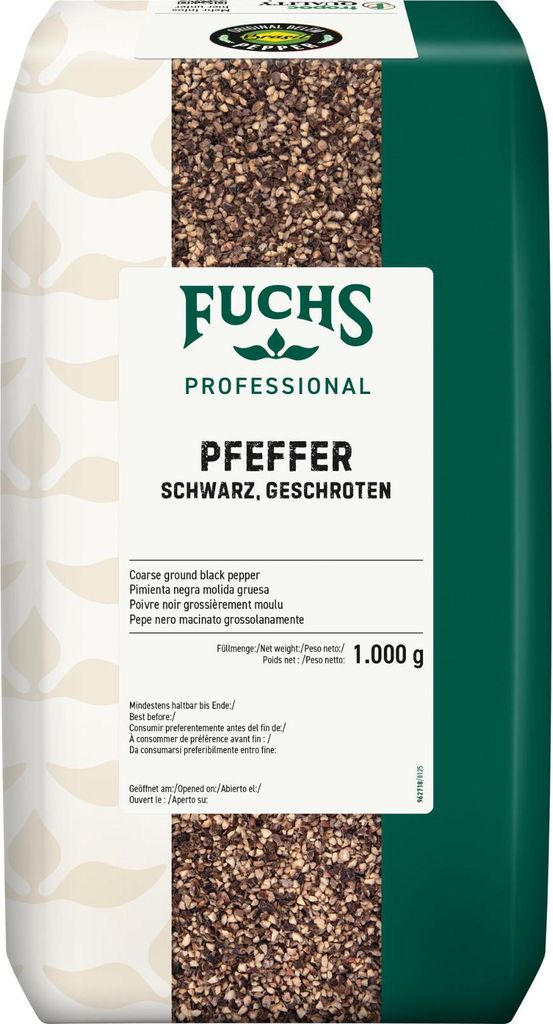 Fuchs 380792005 Fuchs schwarzer Pfeffer geschrotet Gewürz, Zdjęcie produktu 