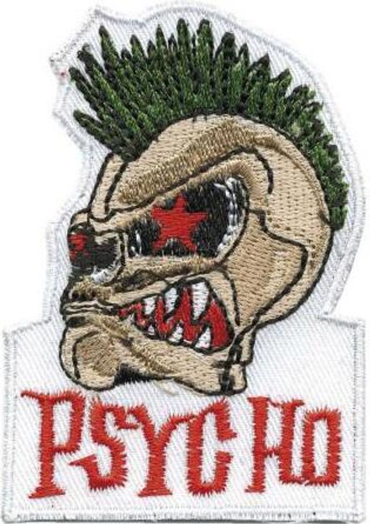 Aufnäher - Psycho - 01832 - Gr. ca. 8 x 5,5 cm - Patches Produktbild 