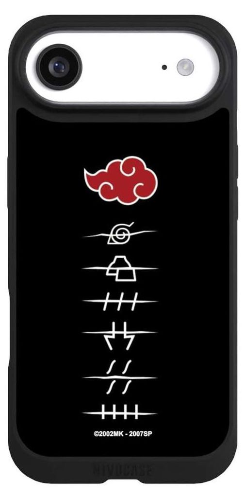 NIVOCASE Handyhülle für Apple iPhone Air Hülle NIVOpure Case Schwarz Naruto Shippuden Offizielles Lizenzprodukt Akatsuki