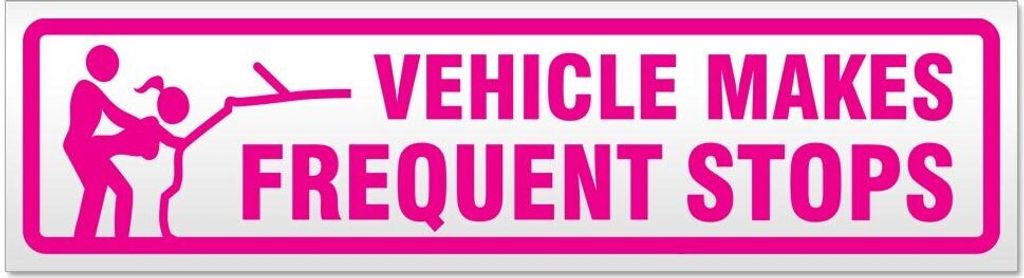 Kiwistar Frequent Stops Girls Magnetschild Schild magnetisch - 60cm Pink - Magnetfolie für Auto PKW Kfz