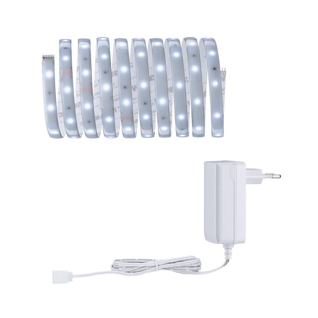 Paulmann LED Strip Function MaxLED 250 Basisset Silber IP44 3m 12W 720lm Tageslicht 6500K kaltweiß 230/24V