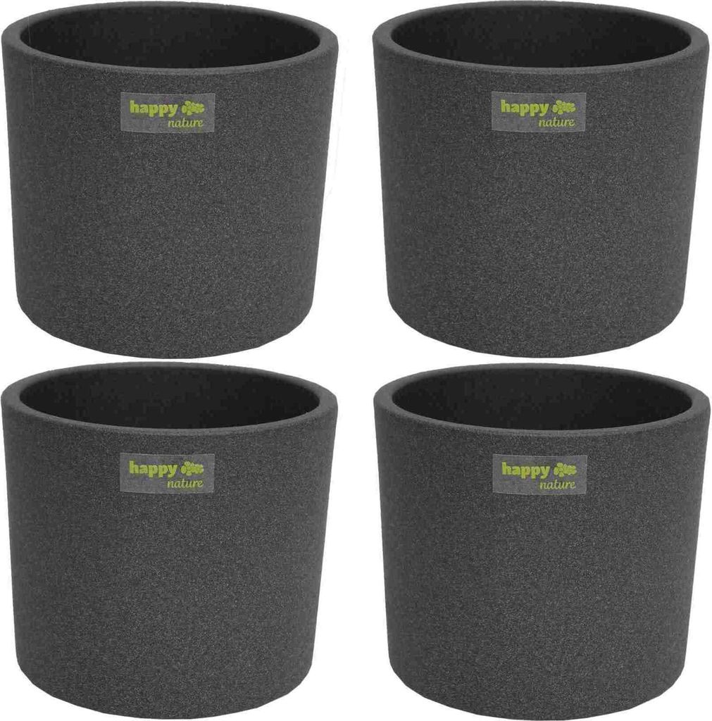 Sparangebot 4 Keramik Blumentöpfe Madeira 15/12 grau Produktbild 