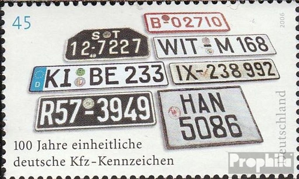 Briefmarken BRD (BR.Deutschland) 2006 Mi 2551 (kompl.Ausg.) postfrisch Kennzeichen