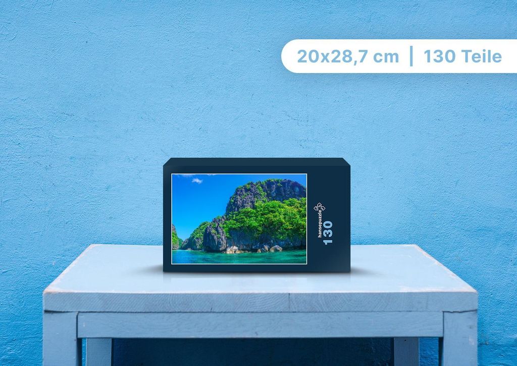 hansepuzzle 98254 - Bucht Puzzle, 130 Teile, Natur, 28,7 x 20,0cm mit hochwertiger Aufbewahrung, Kartonbox und wiederverschließbarem Beutel