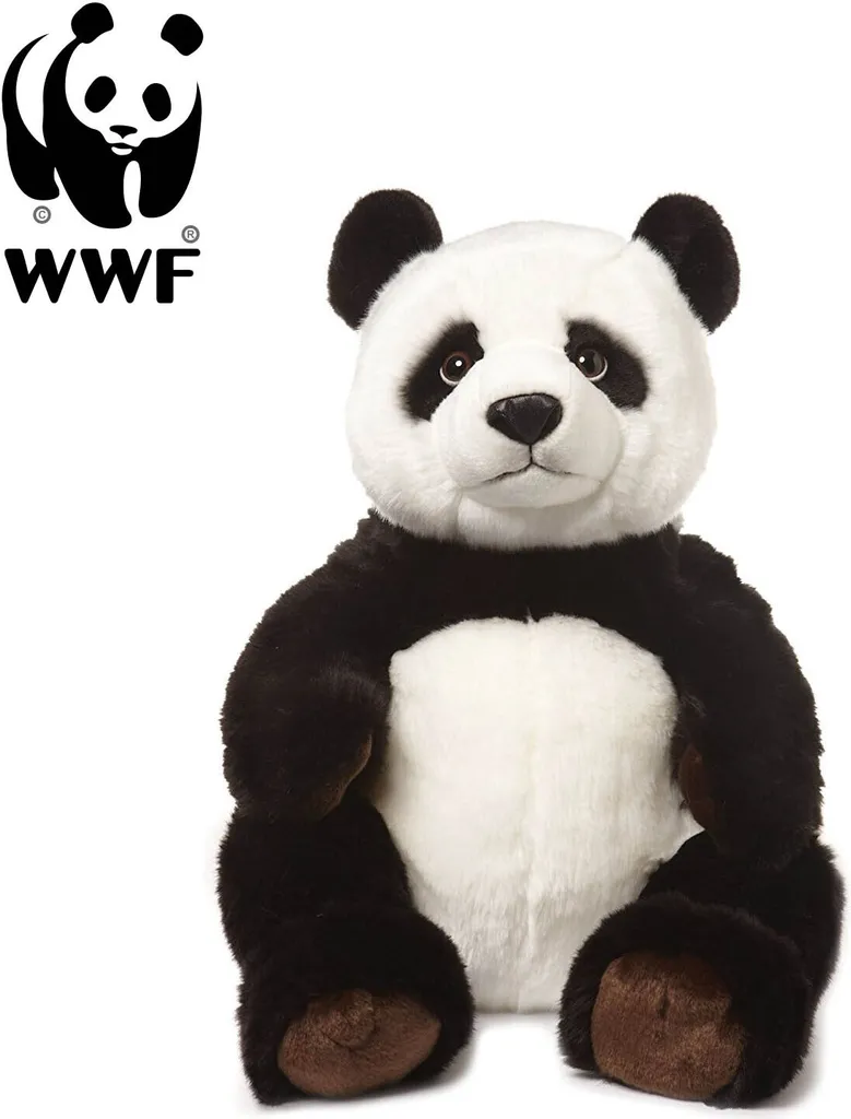 Doudou Panda Géant WWF 47cm : Peluche Durable et Éthique Sans Allergène