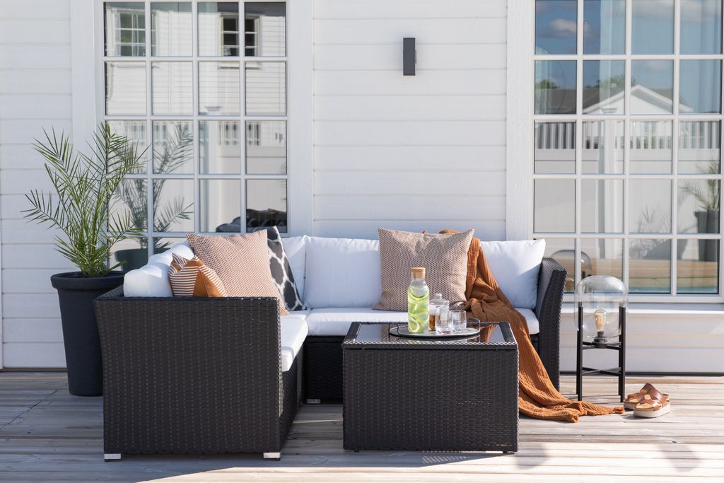 Venture Home Lounge-Set Haiti Schwarz