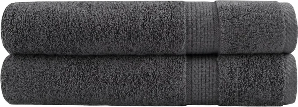 Asciugamani Premium SOLUND Antracite 100x200 - Set 2 Pezzi 600g/m²