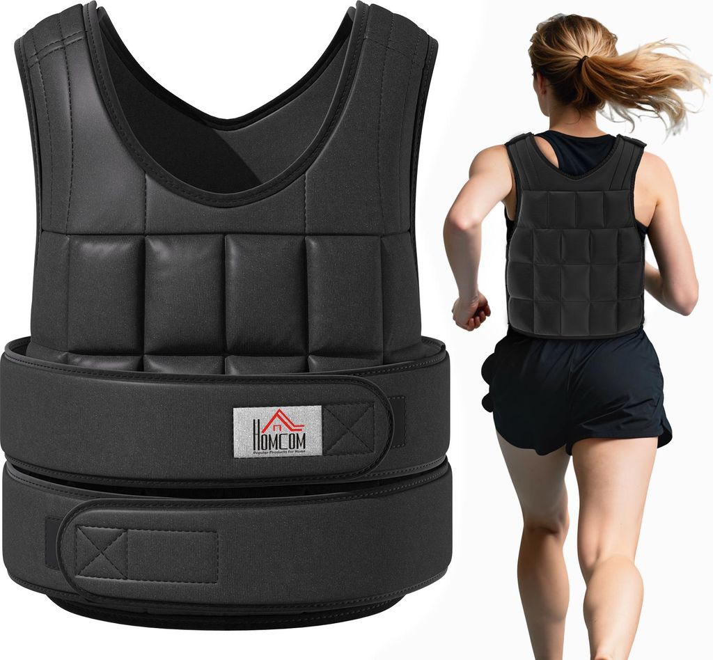 HOMCOM Gewichtsweste 20 KG Trainingsweste mit Produktbild 