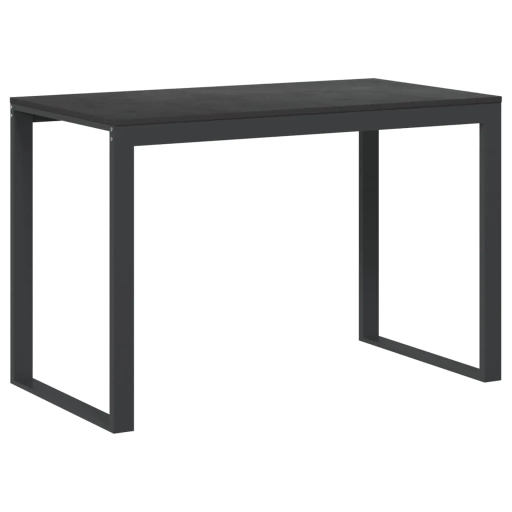 Table d'ordinateur 110x60 cm noire en bois composite stable et design