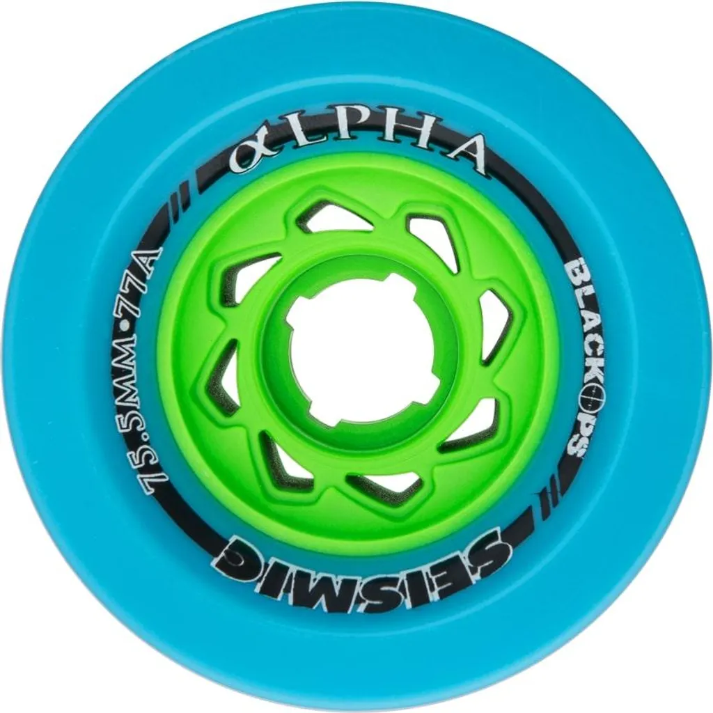 Roues Skateboard 75.5mm Seismic Alpha 77a Gomme Blackops Haute Performance