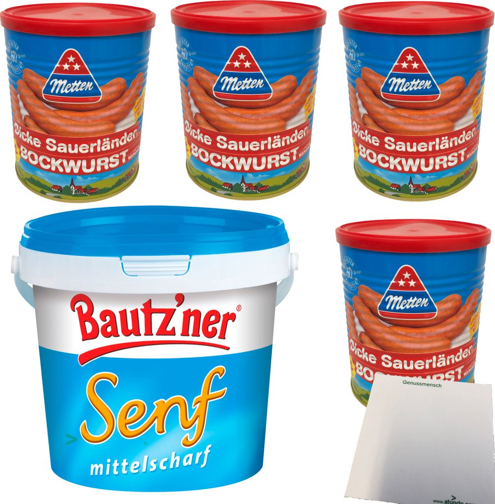 Metten Dicke Sauerländer Bockwurst 20x80g (4x400g Dose) Produktbild 