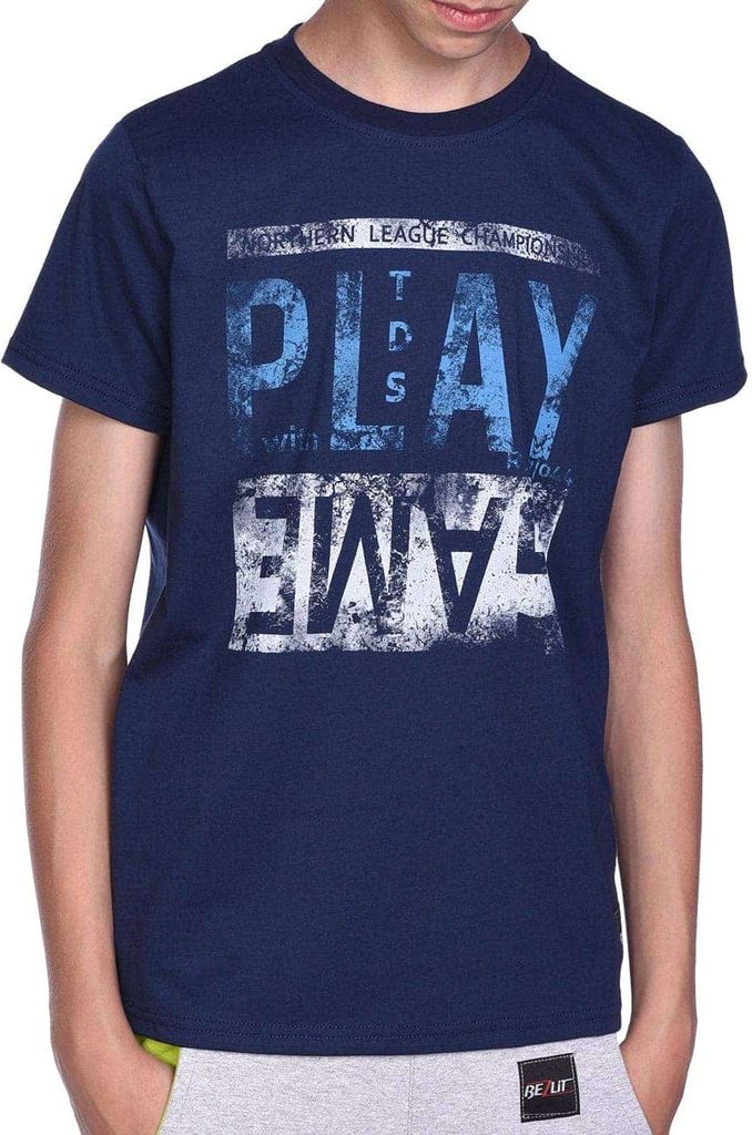 BEZLIT Jungen T-Shirt mit Motiv Druck & Sommer Farben Navy 104/110