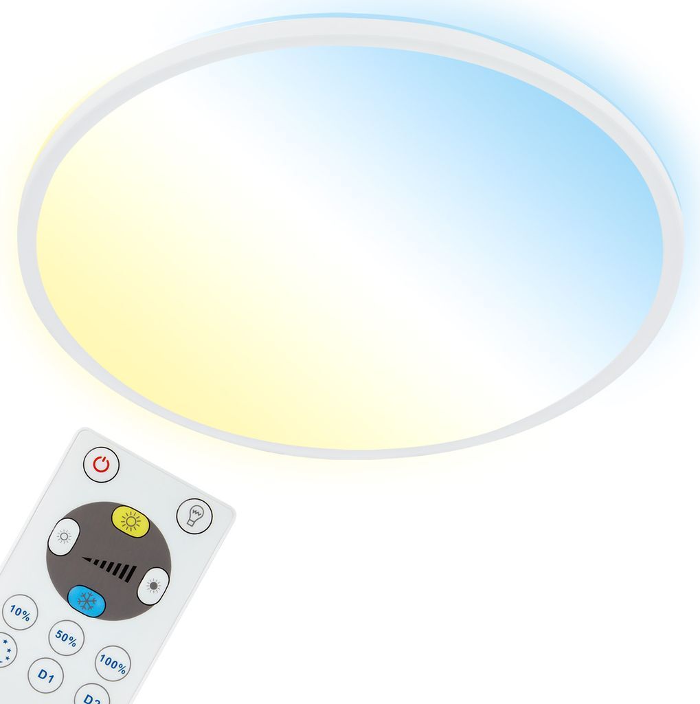 LED Panel dimmbar Backlight Fernbedienung 22W Weiß Ø42cm Produktbild 