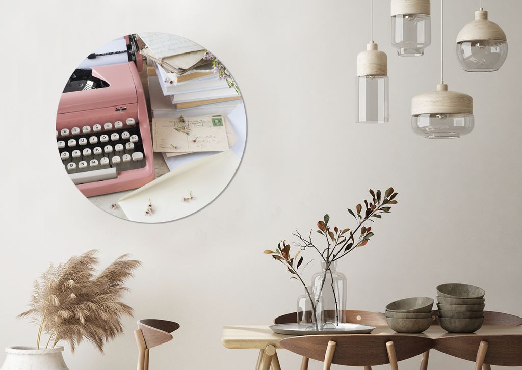 MuchoWow - Mauerkreis - Wandbilder - Runde Bild - Bild aus Aluminium - Schlafzimmer - Wohnzimmerdekoration - Wand Dekoration