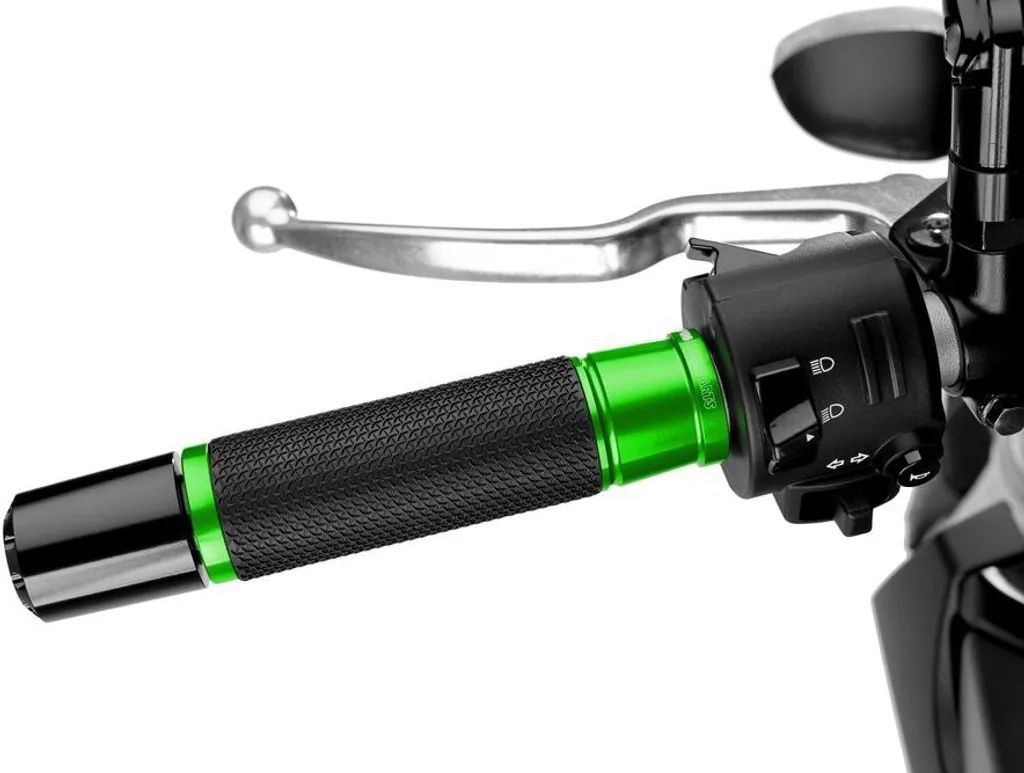 Poignées PUIG Ascent Vertes 6326V en Aluminium CNC pour KAWASAKI KLE