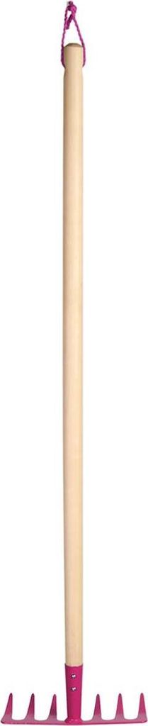 Esschert Design Kinderharke Pink - Holz & Metall