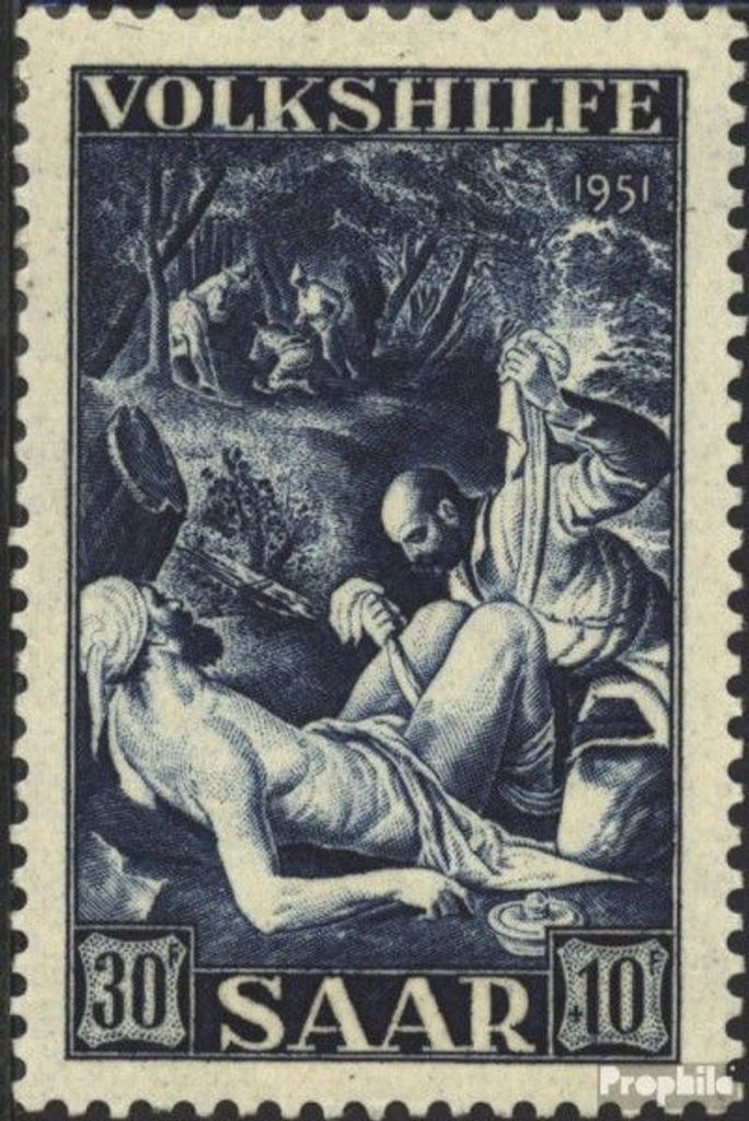 Briefmarken Saarland 1951 Mi 312 gestempelt Volkshilfe: Produktbild 