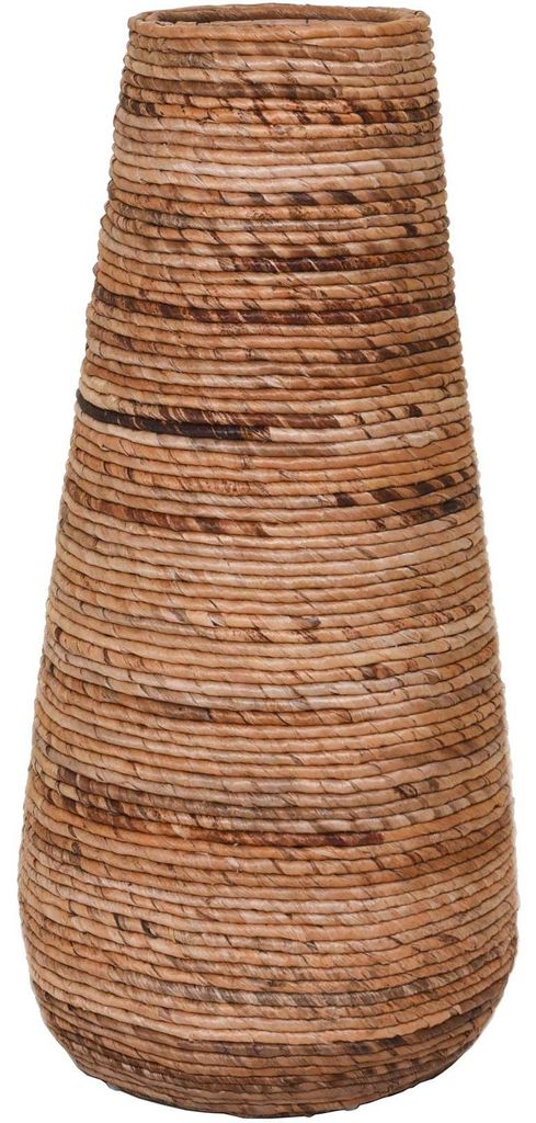 VIVANNO Pflanzkübel Wasserhyazinthe ROTA Konisch, Natur geflochten - 46x90 cm