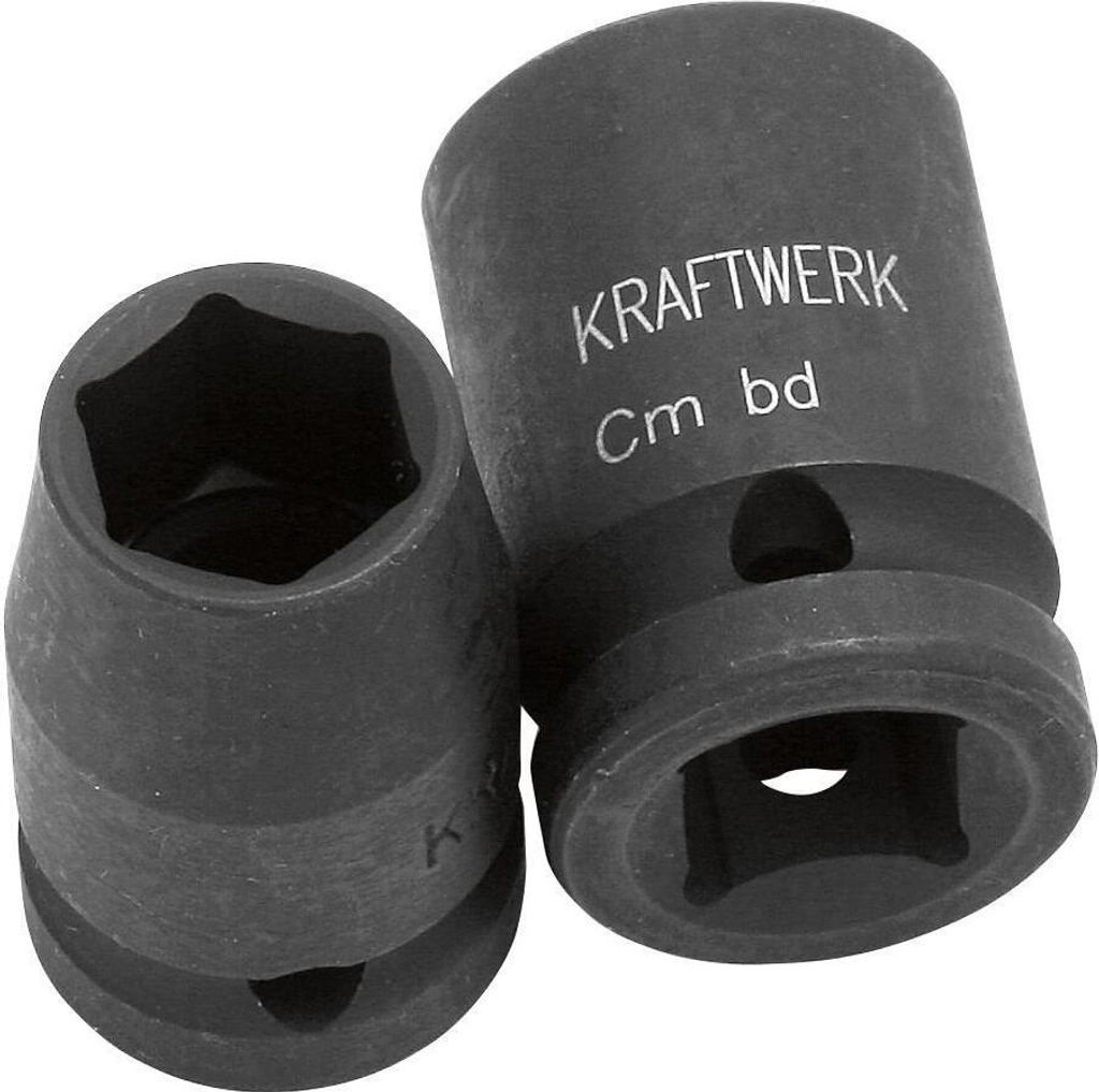 KRAFTWERK 380270, Steckschlüsselbuchse, Schwarz, 1/2", Metrisch, 27 mm, Verchromtes Molybdän