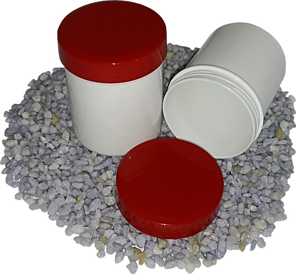 1 Salbenkruken Salbendose Cremdose 50 g 60 ml Deckel rot