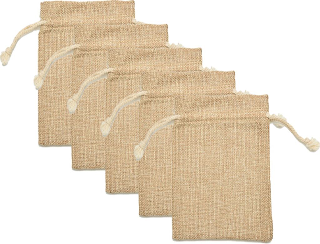 5pcs Mini Rustikaler Sackleinenbeutel Draw String Hochzeitsfeier Vintage -Sack -Beutel-5