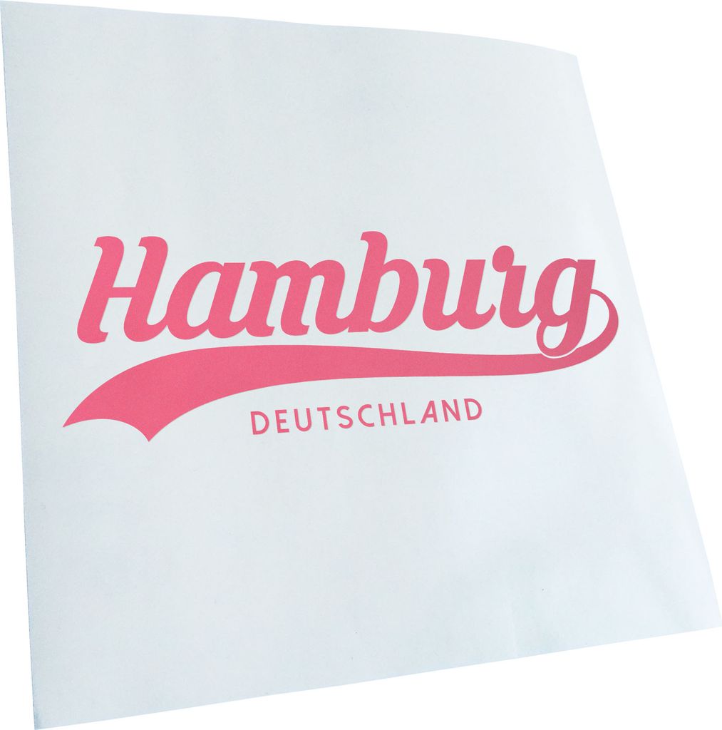 Kiwistar - Autoaufkleber - Hamburg Deutschland - Hellrosa - 30x10cm - Aufkleber für Auto, Laptop, Fahrrad, LKW, Motorrad mehrfarbig JDM Decal Racing