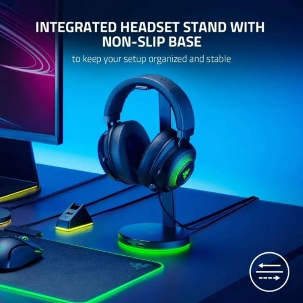 Support Casque Razer Rose avec Ports USB 3.1 - Idéal pour Setup Gaming