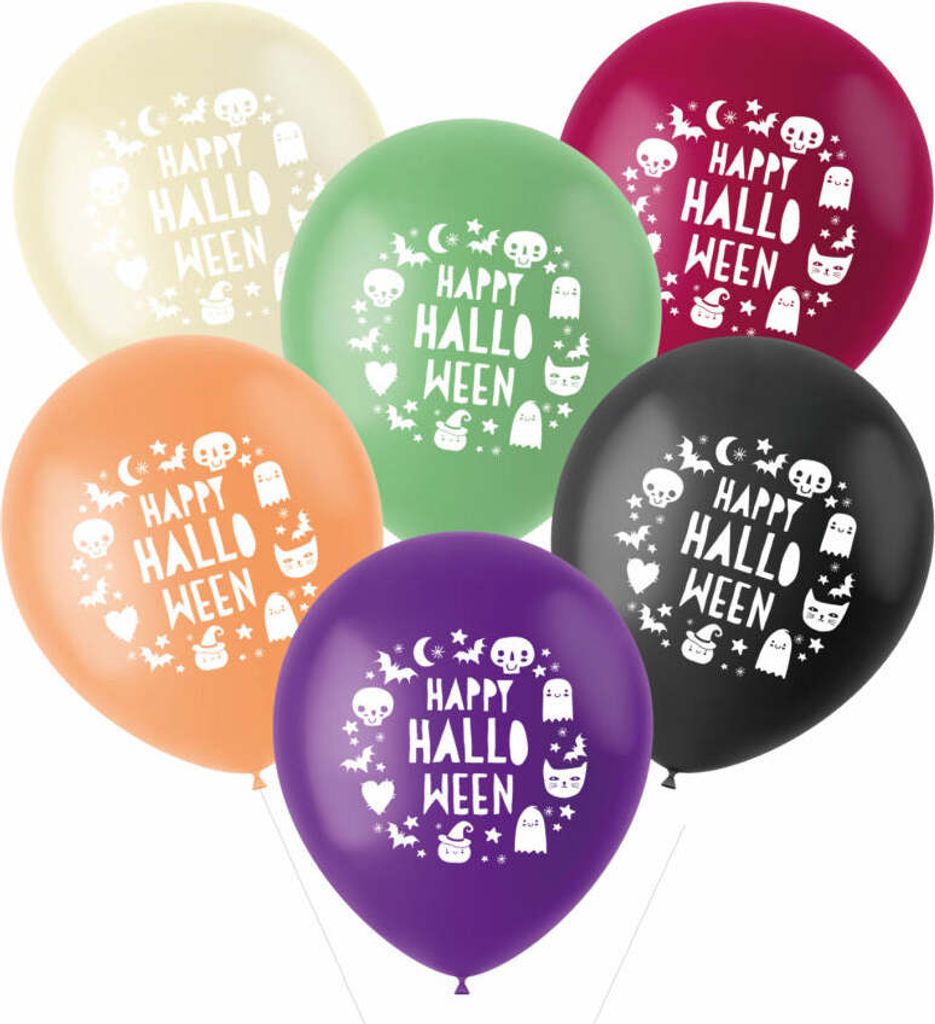 Folat Trick or Treat Ballons, 33 cm Durchmesser, verschiedene Farben
