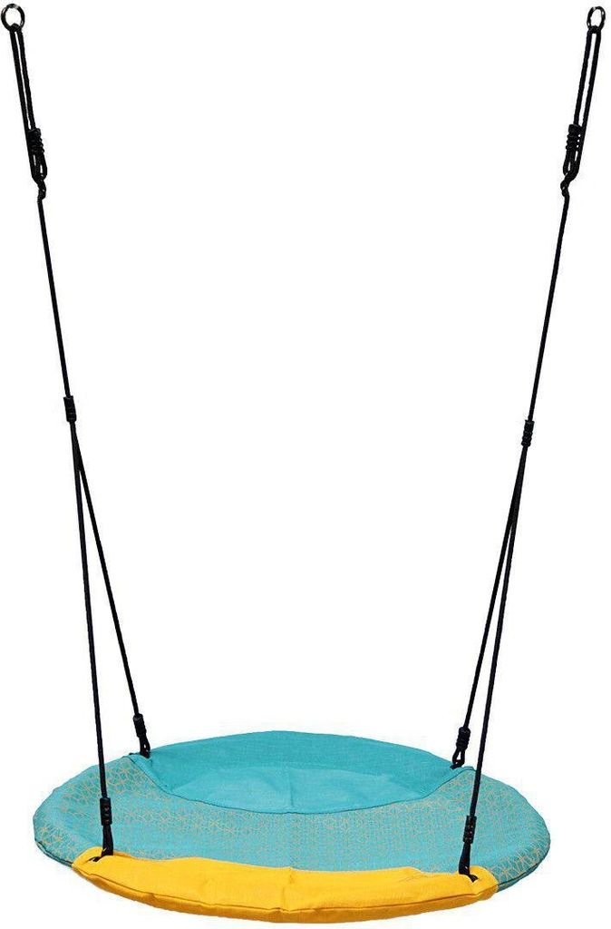 Grüne Nestschaukel 100 cm | Nestschaukel 100 cm – türkis | Tellerschaukel für Kinder – 100 cm – türkis