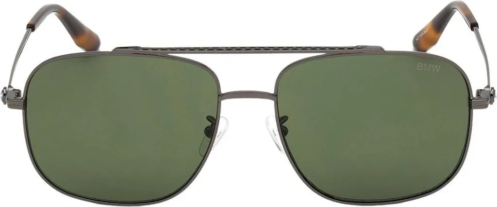 BMW SY280 Lunettes de soleil Homme en Métal Vert Brillant Haute Résistance