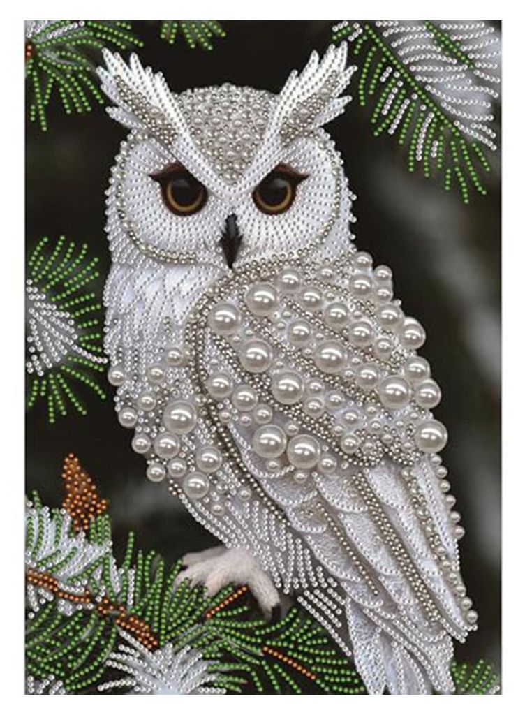 Eulen-Diamantmalerei-Set für Erwachsene und Anfänger – DIY-Perlenmalerei-Strass-Bastelprojekt mit Harzdiamanten – Heimdekoration – Geschenk...