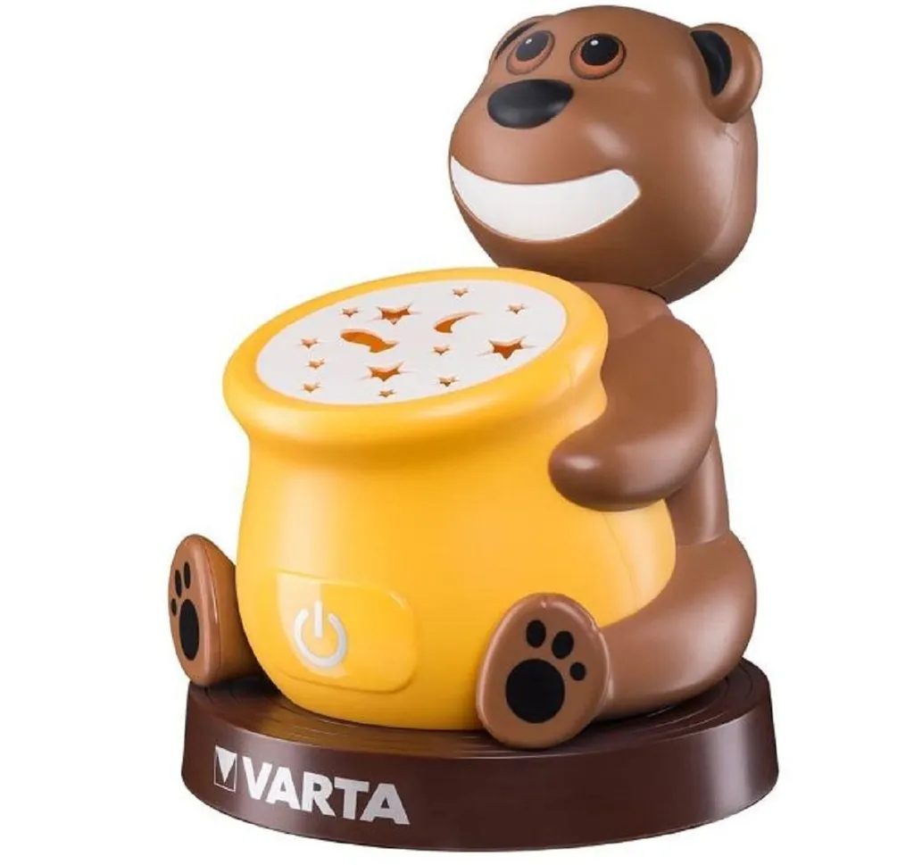Varta Paul the Bear: Luce Notturna LED per Bambini con Batterie 3AA