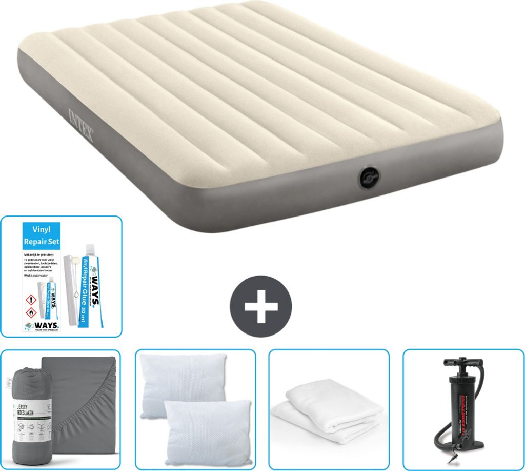 Intex Luftbett – 2 Personen – 152 x 203 x 25 cm – Beige – Produktbild 