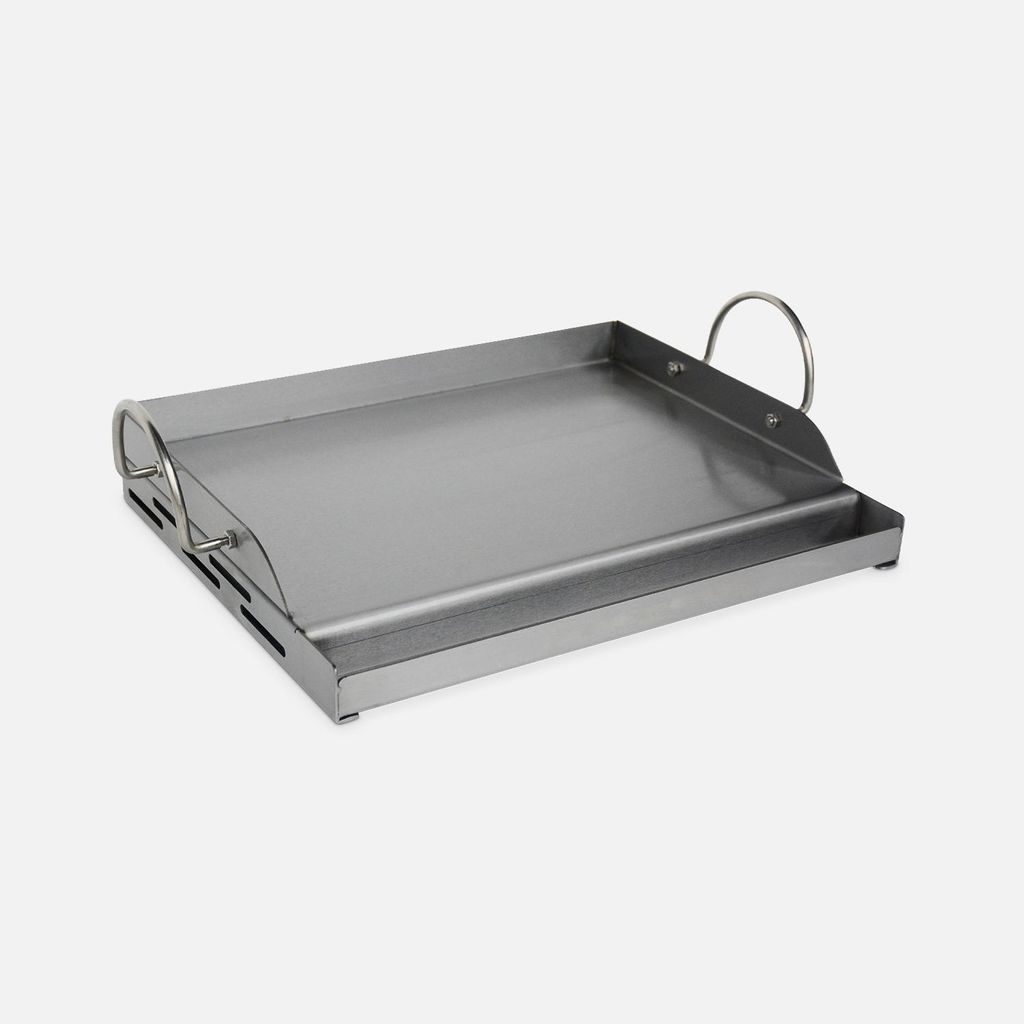sweeek - Plancha Grillplatte, 40cm - Edelstahl Produktbild 