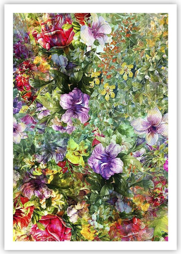 Poster - Poster ohne Rahmen - blume sommer natur - 70x100 cm - Wand Bild - Wanddeko - Wandbilder - Kunstposter - Wandposter - Bilder - Kunstdruck -...