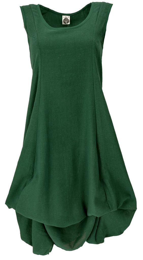 Langes Wandelbares Sommerkleid, Boho Maxikleid - Grün, Damen, Baumwolle, Größe: M