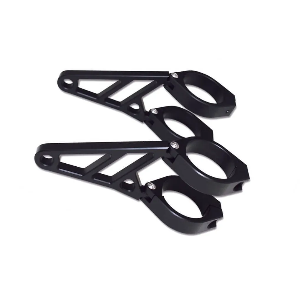 Supports de Phare 35-37mm en Aluminium CNC Noir pour Moto Custom