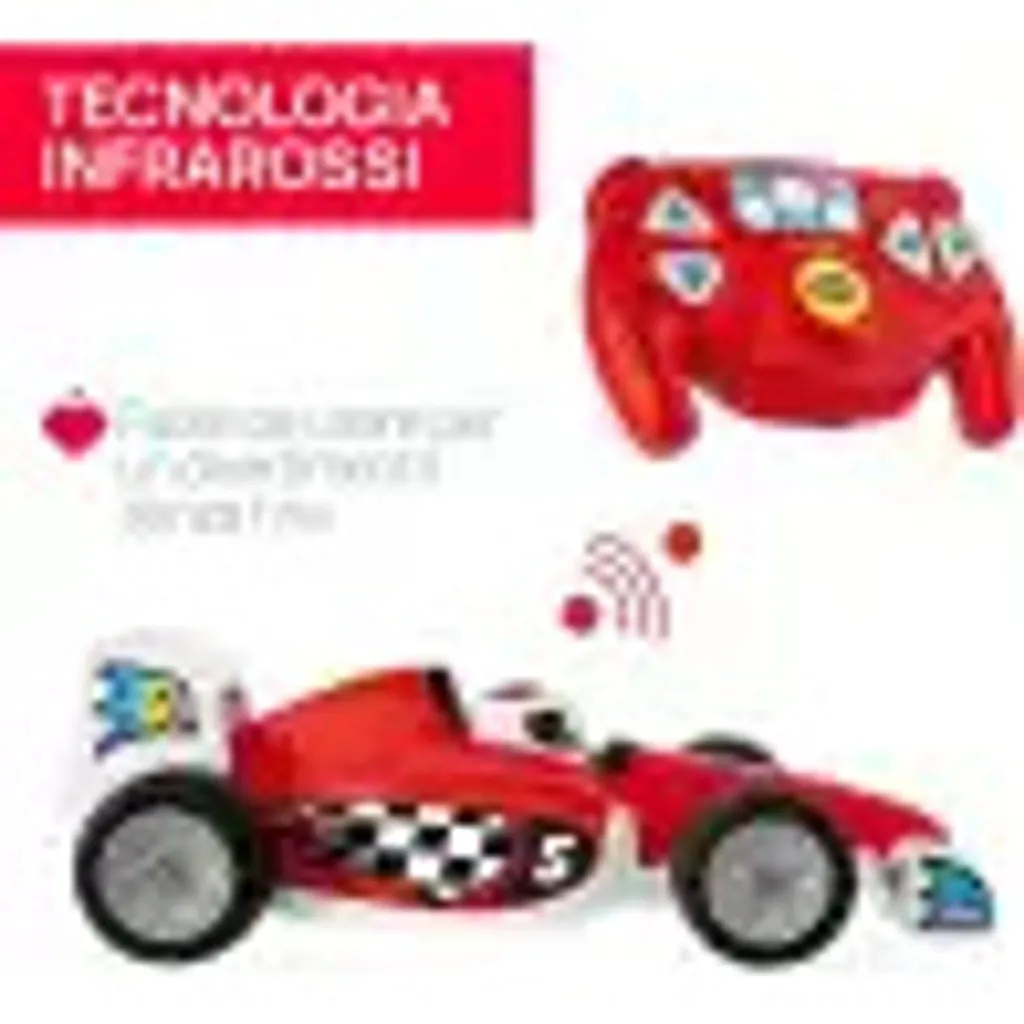 Voiture RC Chicco Tom Race - Jouet Télécommandé 2 Ans Et Plus Rouge - 11