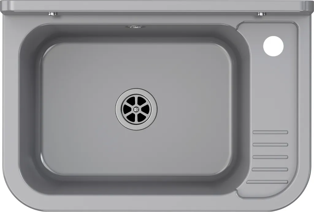 Granitan | Lavello PARON - 50x34 cm - Grigio - Resistente ai prodotti chimici - Con rubinetto da cucina