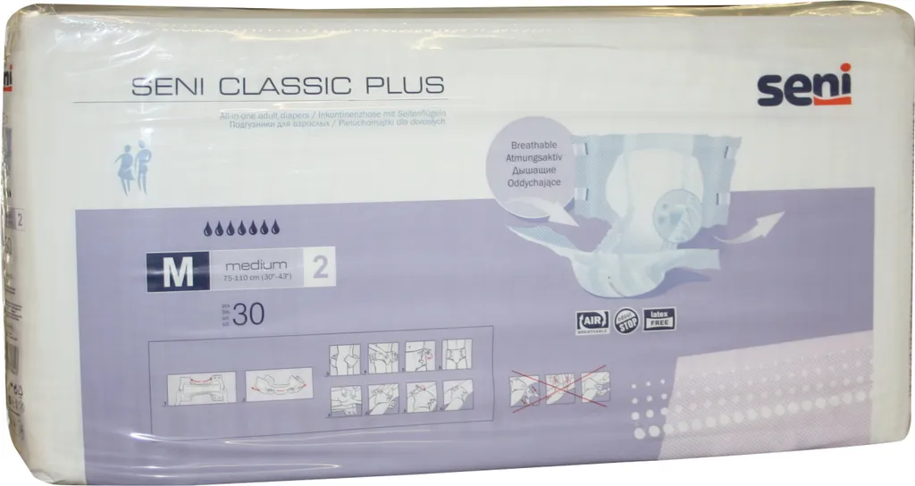 Seni CLASSIC Plus Medium - 30 Pezzi: Protezione Sicura e Conveniente - 6