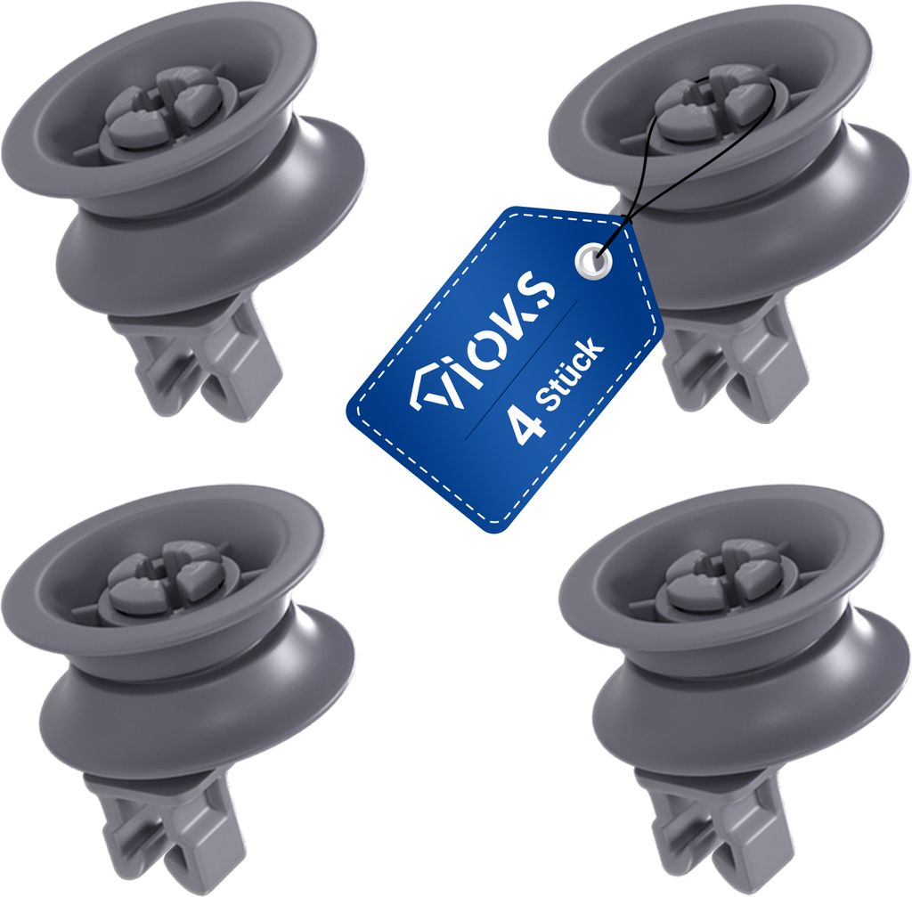 Rollen 4x passend wie Bosch 00611666 00165313 Korbrollen Produktbild 