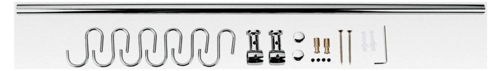 Relingleiste 58 cm mit 6 verchromten Haken