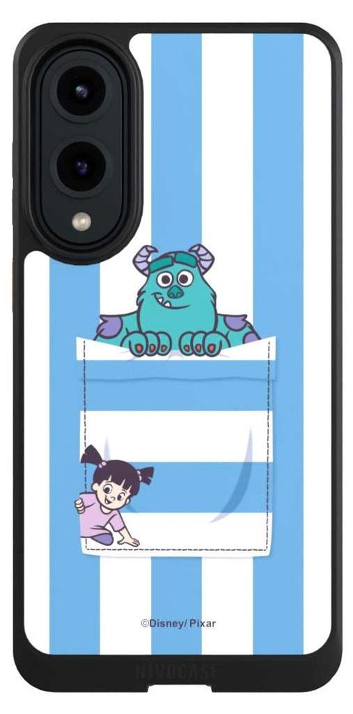 NIVOCASE Hülle für Samsung Galaxy S25 Edge Handyhülle NIVOcore Case Schwarz Disney Pixar Fanartikel Die Monster AG