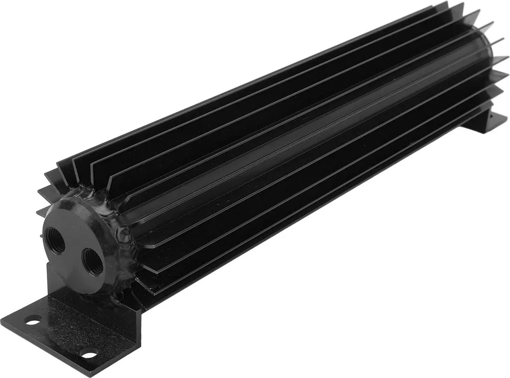 Radiateur de transmission universel en aluminium noir à ailettes 12"