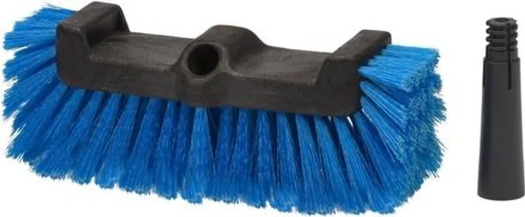 Brosse professionnelle poils durs pour véranda 26cm - Bleu, 3 côtés